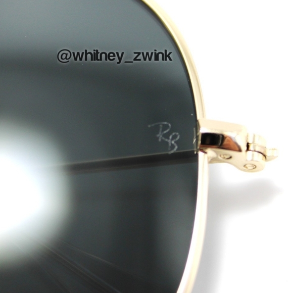 Model Display Ray-Ban Aviator Black Lens RB3025 58 / 62 Gold Frame - Picture 10 of 17